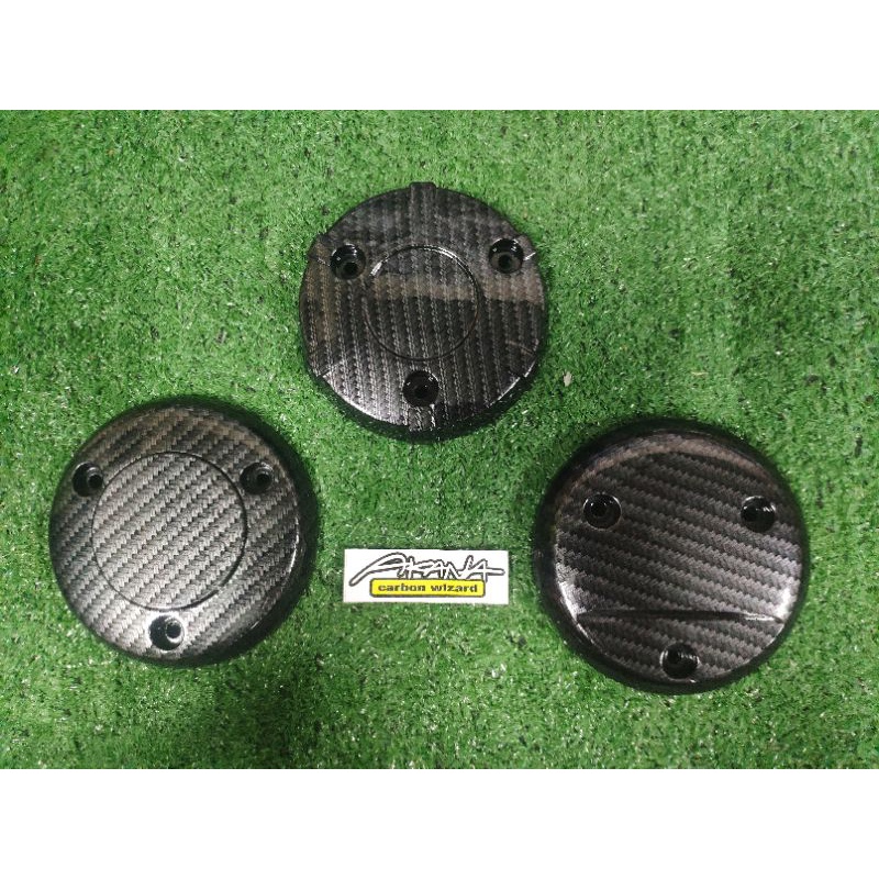 ฝาครอบเครื่อง ฝาครอบครัช ฝาครอบแคร้งเครื่อง เวฟ wave เก่า ใหม่ wave125 msx125 คาร์บอน Arana แถมสติ๊กเกอร์ Akana