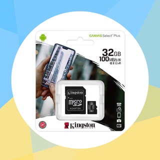 เมมโมรี่การ์ด Micro sd 32GB/CL10  Kingston Canvas​ select Plus​ ของแท้100%