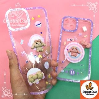 เคสมือถือนิ่มใสกันกล้อง Samsung A12 A13 A22 5g A32 5g A52 A53ซิลิโคน TPU ติดการ์ตูนกระต่ายนูน