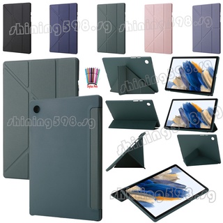 For Samsung Galaxy Tab A8 10.5 2021 SM-X200 X205  Soft silicone flip leather case High Quality Fold stand Tablet cover