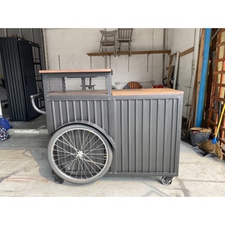 เคาร์เตอร์กาแฟขนาดยาว120กว้าง50สูง90cmสีดำวินเทจ