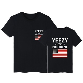 เสื้อยืดอินเทรนด์ผู้ชายอินเทรนด์ผู้หญิงเสื้อยืดผ้าฝ้ายแขนสั้น fakeda Yeezy สำหรับผู้ชายS-3XL