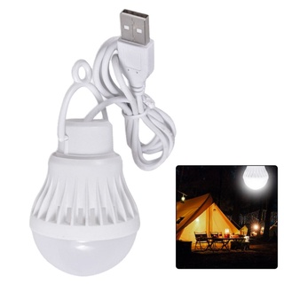 หลอดไฟ LED 5W ชาร์จ USB แรงดันต่ํา แบบพกพา สําหรับตั้งแคมป์ เต็นท์ เดินทาง ทํางาน บ้าน กลางแจ้ง 1 ชิ้น