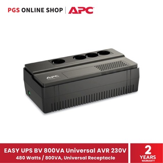 APC EASY UPS BV 800VA (เครื่องสำรองไฟ) กำลังไฟ 480W, AVR, Universal Outlet