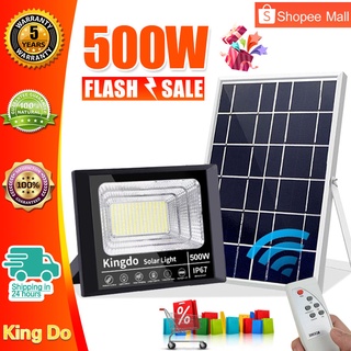 ไฟโซล่าเซล500w ไฟโซล่าเซลล์ solar light แสงสีเหลือง สีขาว ไฟสปอตไลท์ ไฟ solar cell กันน้ำ IP67 รับประกัน 5 ปี