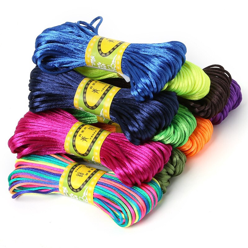 เชือกไนล่อน 2.5 มม. 20 เมตร มี 20 สี สําหรับถักมาคราเม่