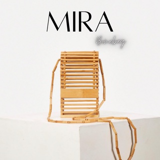 MIRA bag กระเป๋าสานไม้ไผ่ กระเป๋าไม้ไผ่ทรงเหลี่ยม กระเป๋าสะพายข้างไม้ไผ่[BMB-M40]