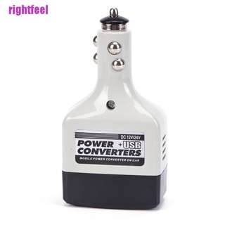 Rightfeel อะแดปเตอร์ชาร์จมือถือ Dc 12V เป็น Ac Converter 220V พร้อม Usb สําหรับ