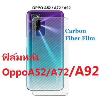 Sticker ฟิล์มคาร์บอนไฟเบอร์ลายเคฟล่า OPPO A52/A72/A92 สำหรับติดกันรอยด้านหลังเครื่อง ออปโป