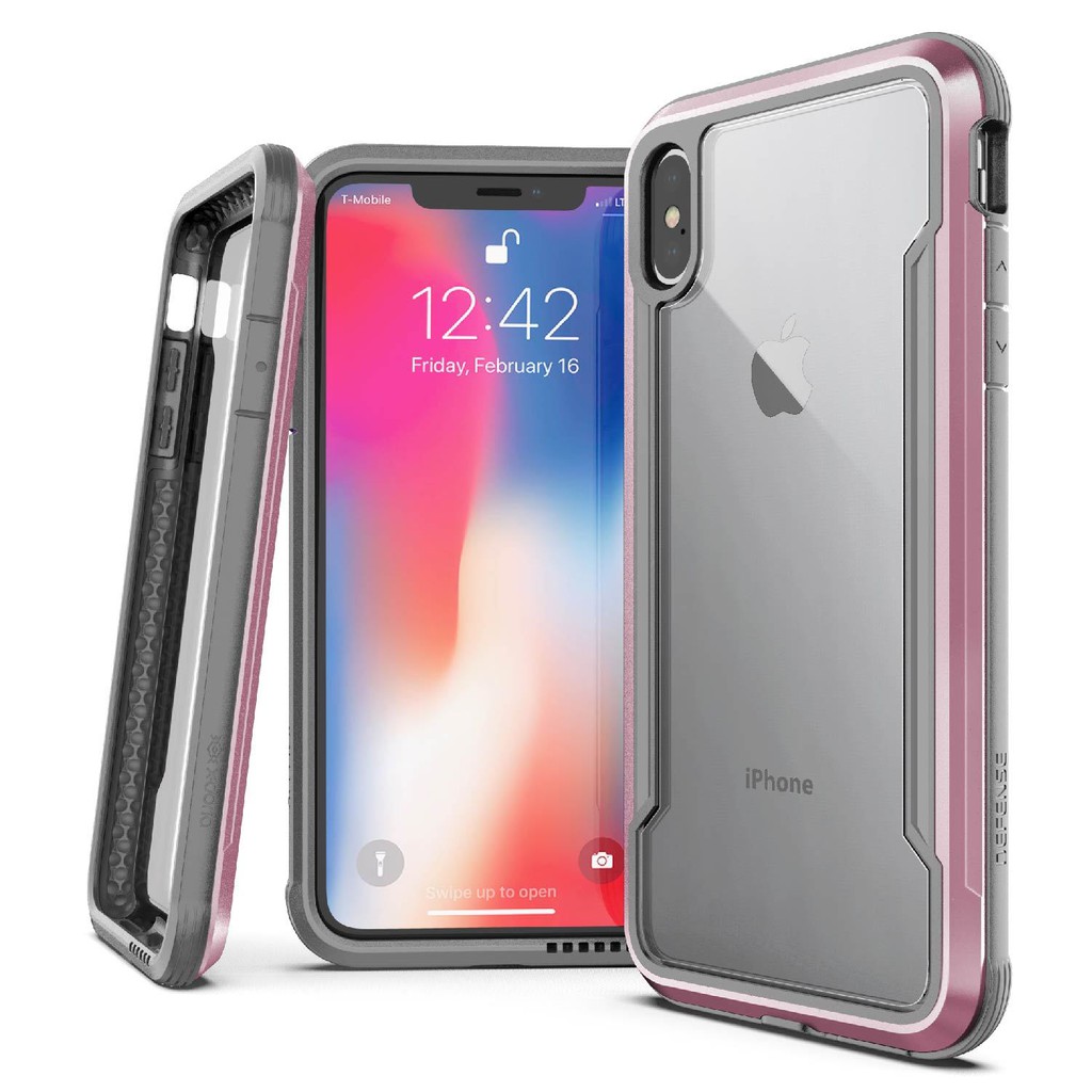 X-Doria Defense Shield เคสกันกระแทก iPhone XR, X, XS, XS Max แท้💯% (สีชมพู Rose Gold)