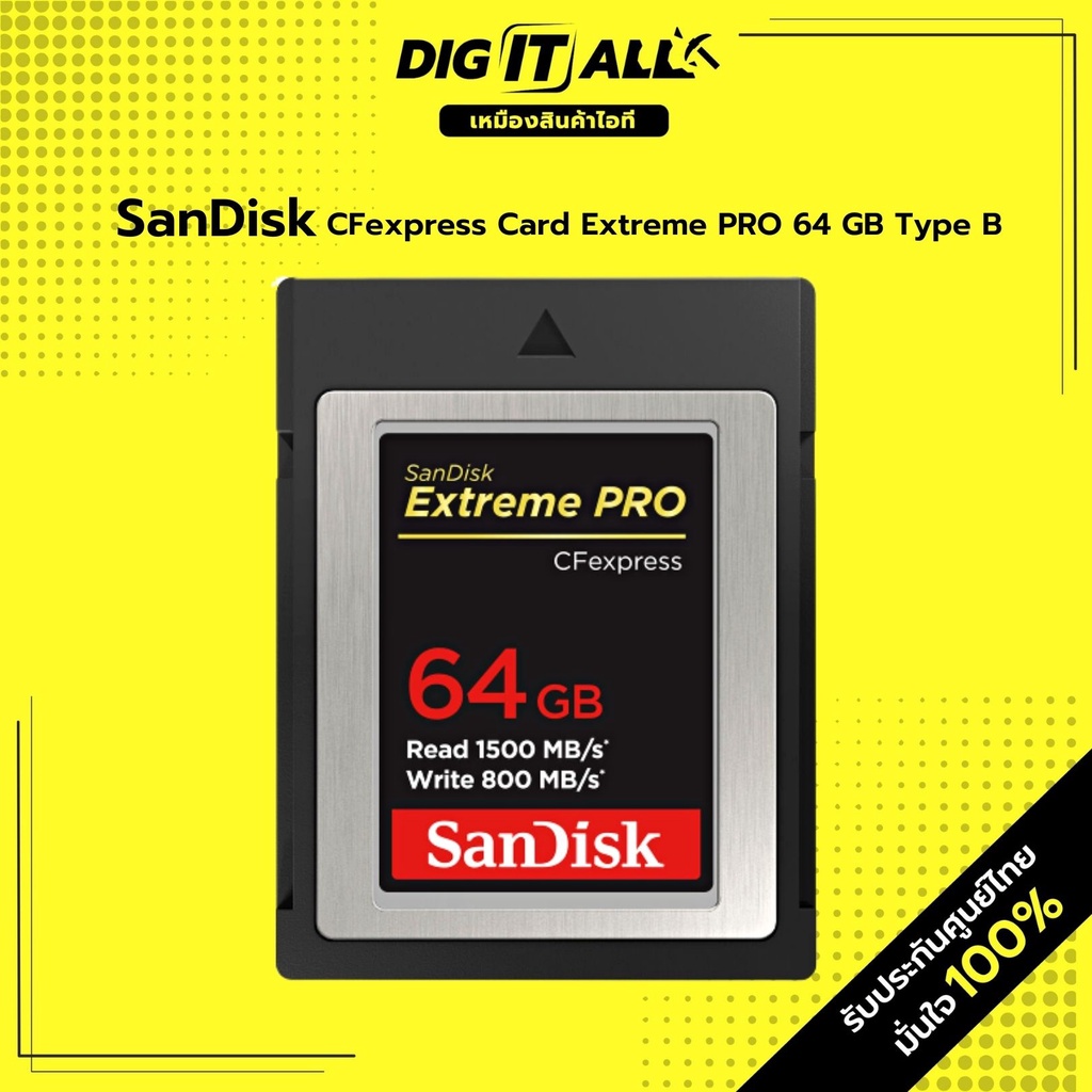SanDisk Extreme PRO CFexpress Card 64GB Type B เมมโมรี่การ์ดกล้อง