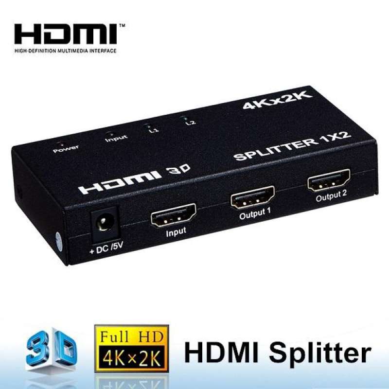 ลดราคา กล่องแปลงสัญญาน HDMI Splitter เข้า 1 ออก 2 Full HD 1080P 3D Video+Audio HDMI Splitter 1X2 4K 2K #ค้นหาเพิ่มเติม สายต่อจอ Monito HDMI High Speed HDTV Lightning