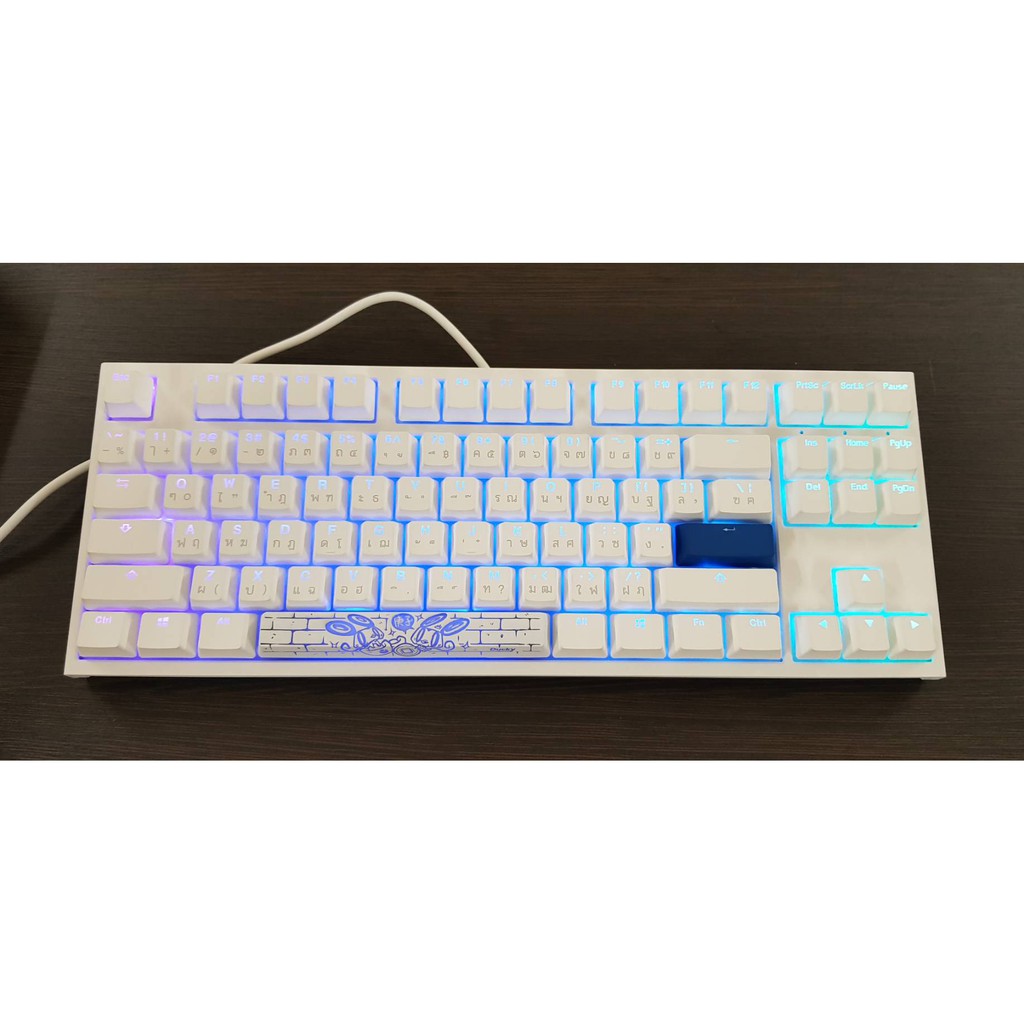 Keyboard ค ย บอร ด Ducky One 2 Rgb Tkl White Case สว ต Blue Shopee Thailand