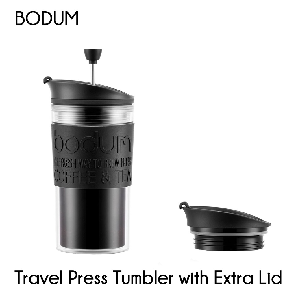 Bodum แก้วชงกาแฟอะคริลิค แบบพกพา พร้อมฝาปิด 350 มล. 12 ออนซ์