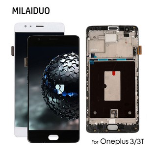 For Oneplus 3 3T A3010 A3003 A3000 LCD Screen Display Touch Digitizer Assembly with Frame black