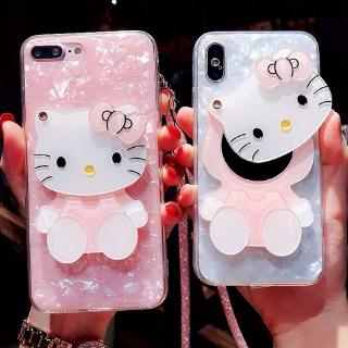 เคสโทรศัพท์มือถือ ลายการ์ตูนคิตตี้ พร้อมที่แขวน สําหรับ Oppo F11 F9 Pro F7 F5 F3 F1s R9S