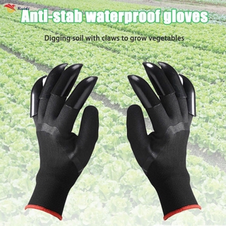 ถุงมือทำสวน Garden Genie Gloves Waterproof Durable Garden Gloves with Claws for Digging Planting Gardening Gifts ถุงมือ ขุดดินทำสวน มีเล็บขุดง่ายต่อการทำสวน