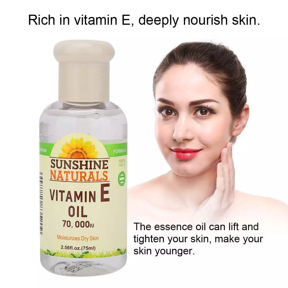 Meyishop [คลังสินค้าพร้อม] Meyishop SuperSale Vitamin E Essence Oil Moisturizing Face Nourishing 75ml (ขวดสีเขียวสำหรับตอนเช้า)