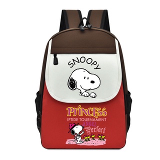 กระเป๋าเป้สะพายหลัง ลายการ์ตูน Snoopy เหมาะกับการเดินทาง สําหรับผู้หญิง และผู้ชาย