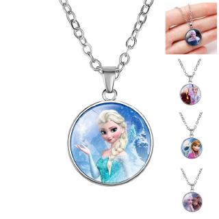 Frozen New ice and snow jewelry necklace Princess isanna series kids cartoon Pendant Necklace NX