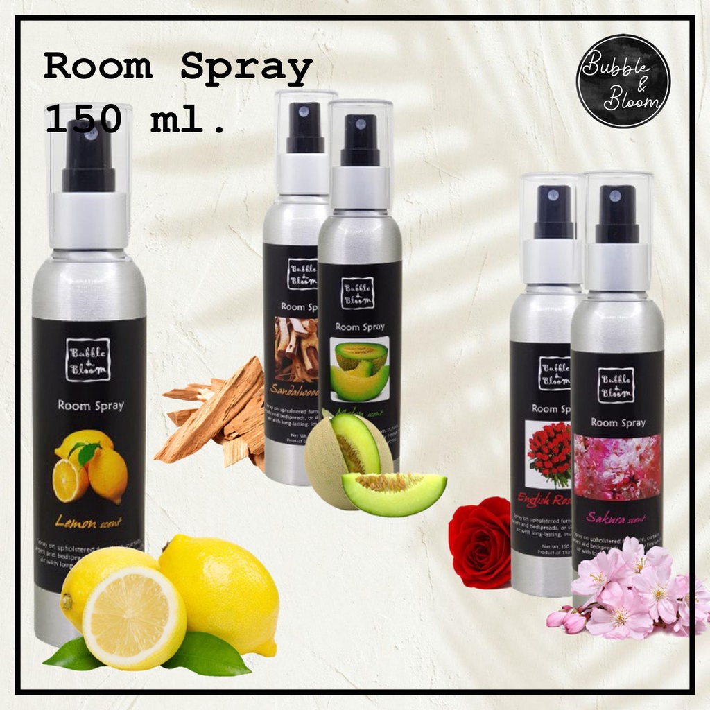 Bubble&Bloom Room Spray 150ml. บับเบิ้ลแอนด์บลูม สเปรย์หอมปรับอากาศ สเปรย์ปรับอากาศ สเปรย์หอม 150 มล.
