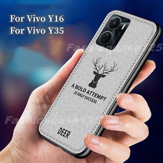 เคสโทรศัพท์มือถือแบบนิ่ม กันกระแทก ลายกวาง สําหรับ Vivo Y16 Y 16 Y35 Y22 Y22s V25 V25e 5G