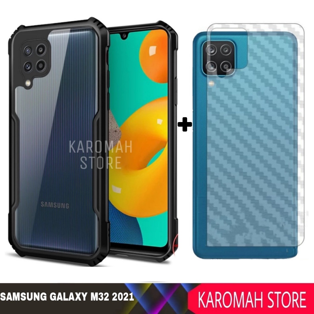 PROMIO PACKAGE 2 INC 1 CASE SAMSUNG GALAXY M32 2021 กันกระแทก Tpu โปร่งใส