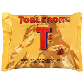 Toblerone Tiny Mini Milk Chocolate 200g. ช็อคโกแลต ทอปเบอโรนมินิ รสนม (ขนาด 200 กรัม จำนวน 1 ถุง)