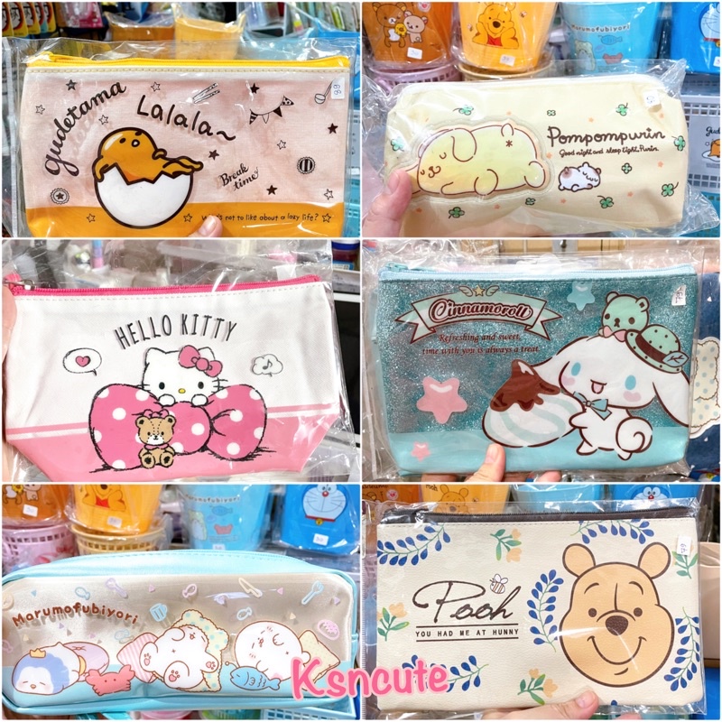 กระเป๋าดินสอ ลายลิขสิทธิ์ sanrio/ben10/disney kitty doraemon ลายเยอะมาก