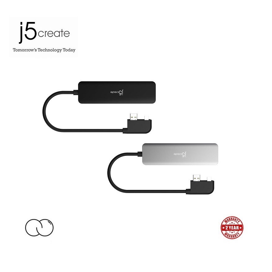 J5 สร้าง JDD321 MINI DOCK สําหรับ SURFACE PRO 4/5/6 | พอร์ตแสดงผลขนาดเล็ก |เครื่องอ่านการ์ด |4K HDMI