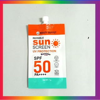 ( 1 ซอง) กันแดด  BEAUTY BUFFETInvisible Sunscreen Uv Protection Spf 50 Pa++++