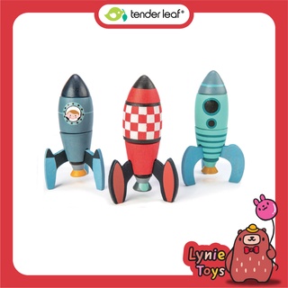 Tender Leaf Toys ของเล่นไม้ ของเล่นเด็ก ตัวต่อจรวด Rocket Construction