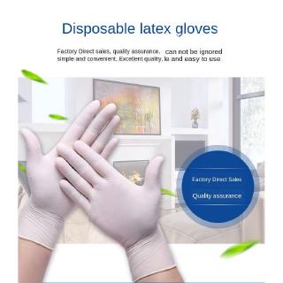 5pcs ถุงมือไนไตรสีขาวที่ใช้แล้วทิ้ง White latex gloves disposable Nitrile Medical Gloves For Industrial Work Rubber Gloves