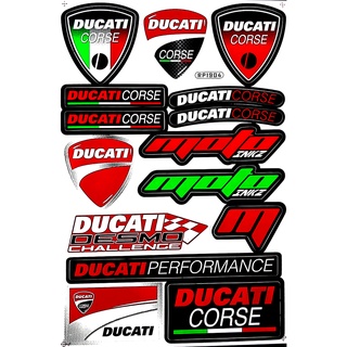 สติกเกอร์ชุดแต่งรถ มอเตอร์ไซค์ บิ๊กไบค์ รถยนต์ Ducati เนื้อPVC เคลือบเงา กันน้ำ กันแดด คุณภาพดี