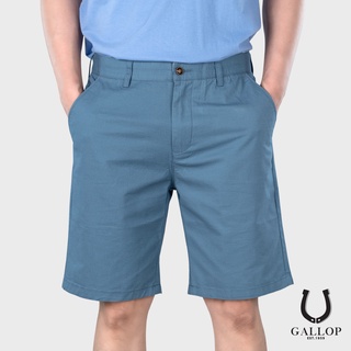 GALLOP : CHINO SHORTS กางเกงขาสั้นผ้าชิโน รุ่น GS9015 สีฟ้าคราม / ราคาปกติ 1490.-