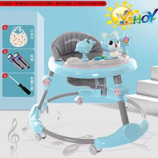 NO.1 baby walker 6-speed adjustment, multi-function anti-O-leg anti-rollover, foldable