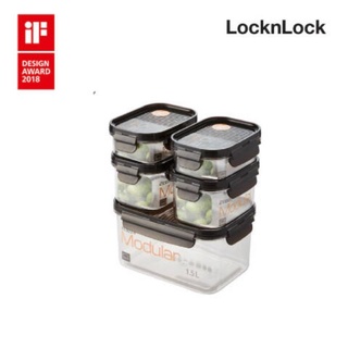 LocknLock เซตกล่องถนอมอาหาร 5 ชิ้น Bisfree Modular Set รุ่น LBF405S5