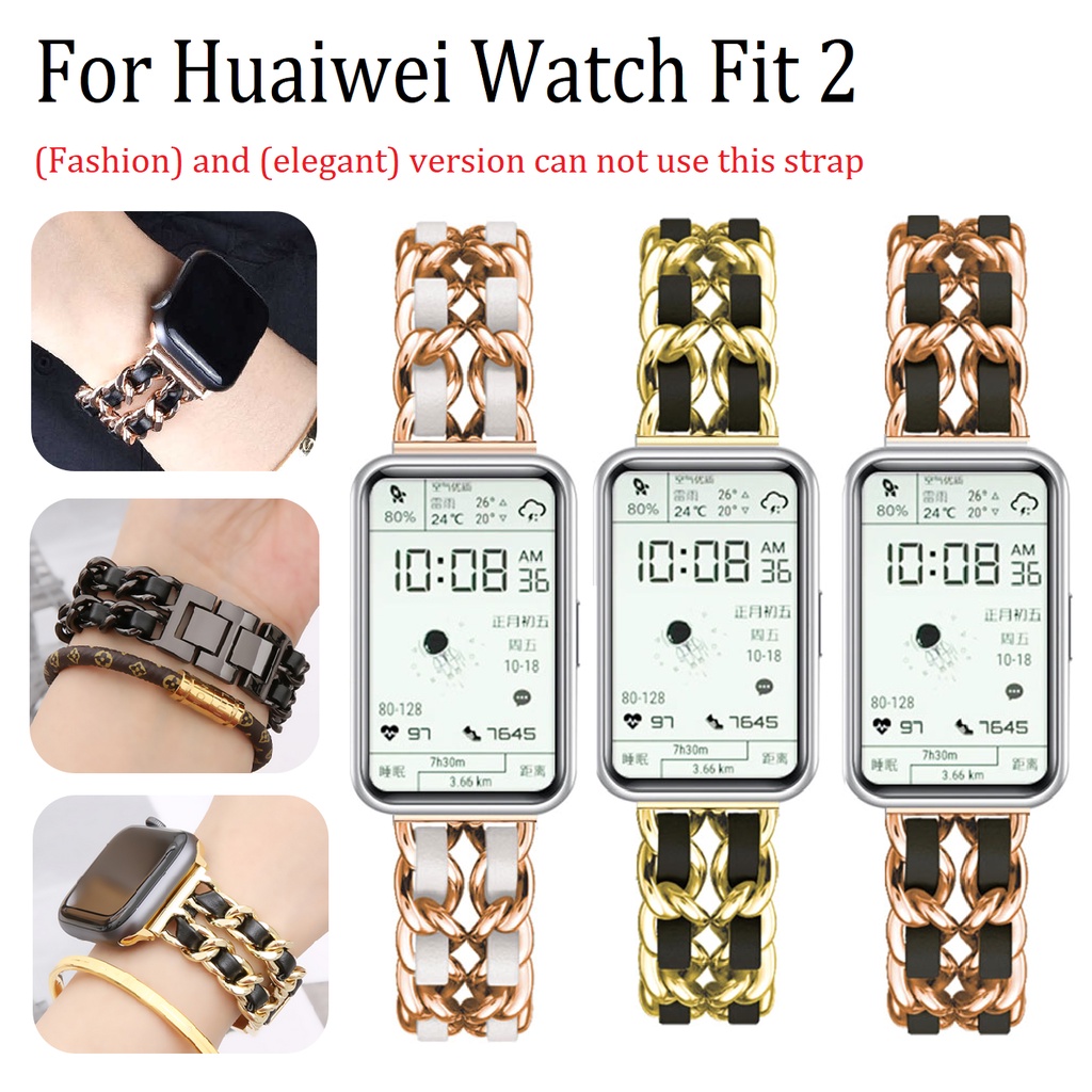 สาย Huawei Watch Fit 2 Strap สายนาฬิกาข้อมือ สายหนัง สเตนเลส สําหรับ สายนาฬิกา Huawei Watch Fit 2 สาย