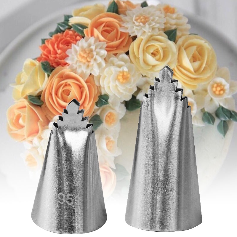 หัวบีบครีม เบอร์ 95 หัวบีบใบไม้ หัวบีบครีมสแตนเลส