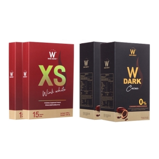 [เซ็ทจับคู่ 4 ชิ้น] WINK WHITE XS อาหารเสริมควบคุมน้ำหนัก 1+1 /ดาร์ก โกโก้ 1+1 ลดไว เร่งเบิร์น คุมหิว