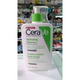 CeraVe Hydrating Cleanser 473 ML  ล้างหน้า​ เหมาะกับทุกสภาพผืว​ ของแท้ ของใหม่ ฉลากไทย