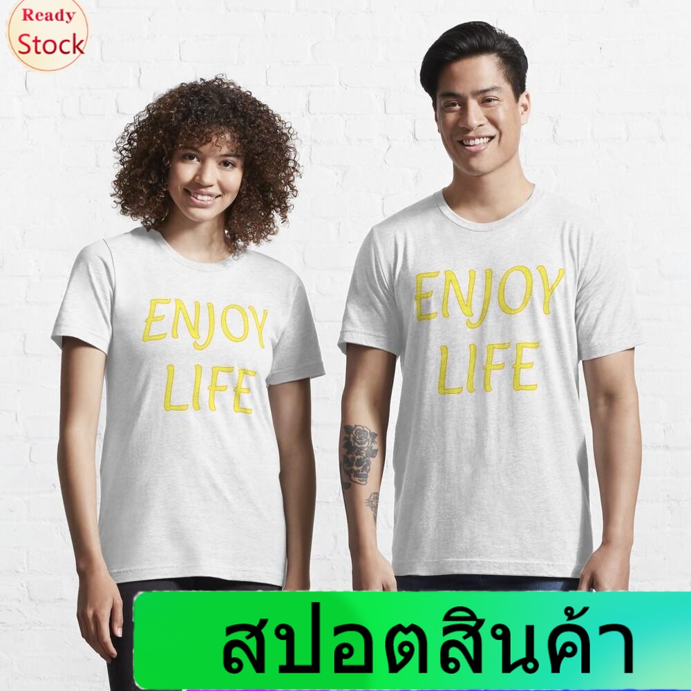 gothic เสื้อยืดกีฬา Enjoy Life Essential T-Shirt Sports T-shirt