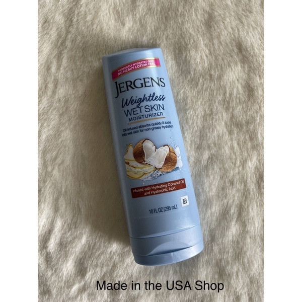 Jergens Weightless Wet Skin Moisturizer, Coconut oil 295ml