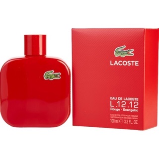 Lacoste L.12.12 Rouge Energetic  EDT 100ml กล่องซีล(เช็คสต้อคก่อนทำรายการนะคะ)