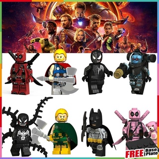 ของเล่นฟิกเกอร์ Deadpool Venom Thor Pink Deadpool Super Hero Batman Mister Freeze KT1004