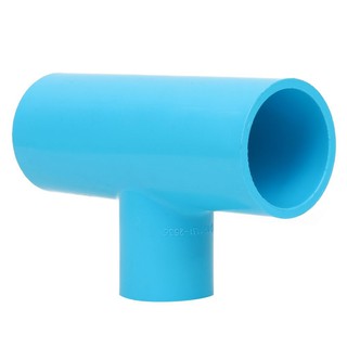 Joints REDUCING FAUCET TEE PVC SOCKET SCG 1 1/2"X1" LIGHT BLUE Pipe fitting Water supply system ข้อต่อ ข้อต่อสามทางลด-หน