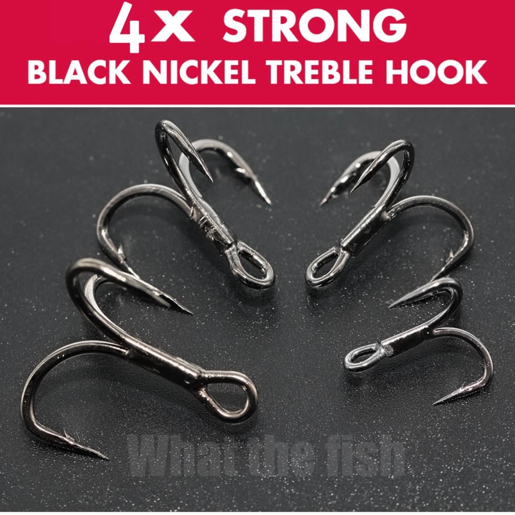 เบ็ดสามทาง4x (1กล่อง20ตัว) น้ำหนักเบาแข็งเป็นพิเศษและคมมาก ตัวเบ็ด 3 ทาง 4x ตะขอเบ็ดสามทาง 4x ตัวเบ็