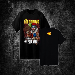 [พร้อมส่ง] เสื้อยืดลาย The Offspring  ไม่มีตะเข็บข้าง คอกลมสีดำ Cotton100%