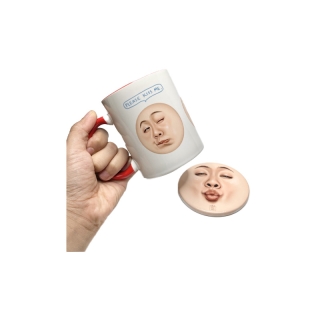 โปรโมชั่น : แก้ว Mug ลาย Please kiss me  ใส่ไมโครเวฟได้ 