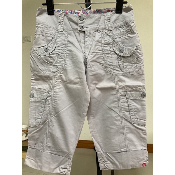 กางเกงสามส่วน สีเทา BAGGY by Esprit size 34 ความยาว 24นิ้ว สะโพก 36-37 นิ้ว (สินค้ามือสอง)